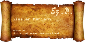 Szeiler Mariann névjegykártya